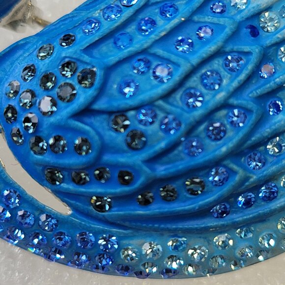 Blue Swan Brooch Pin - Picture 5 of 10